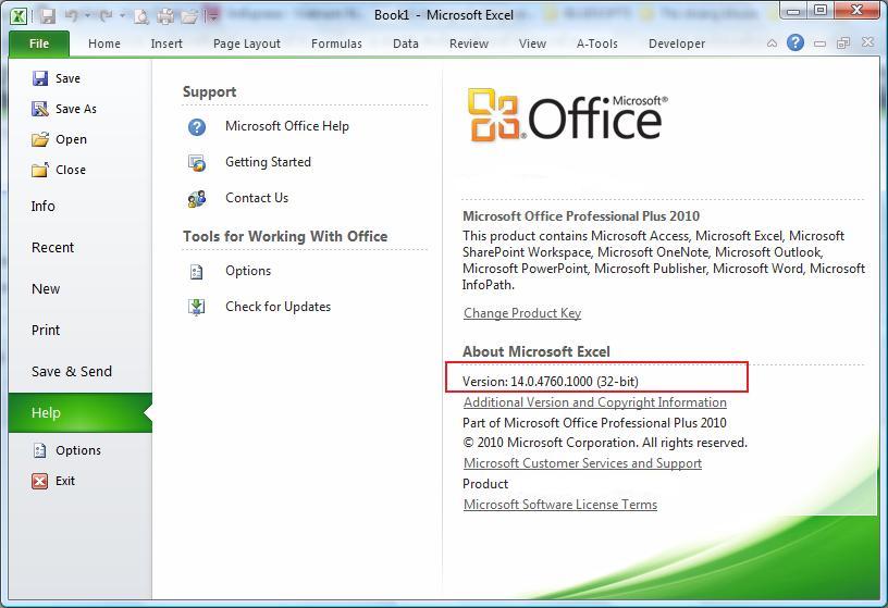 How to know what's version of MS Office